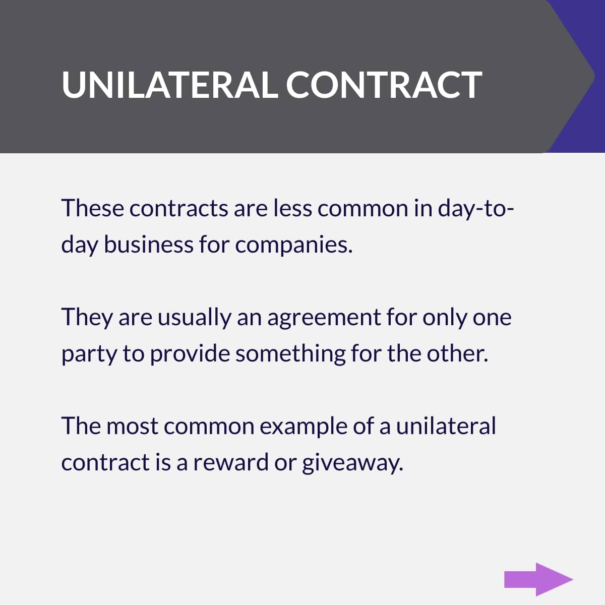 Contract Types with Definitions - Unilateral Contract