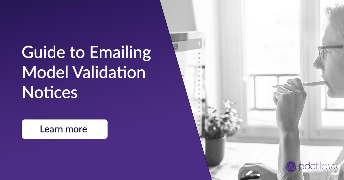 Guide to Emailing Model Validation Notices