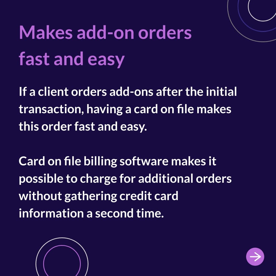 Make add-on orders fast and easy