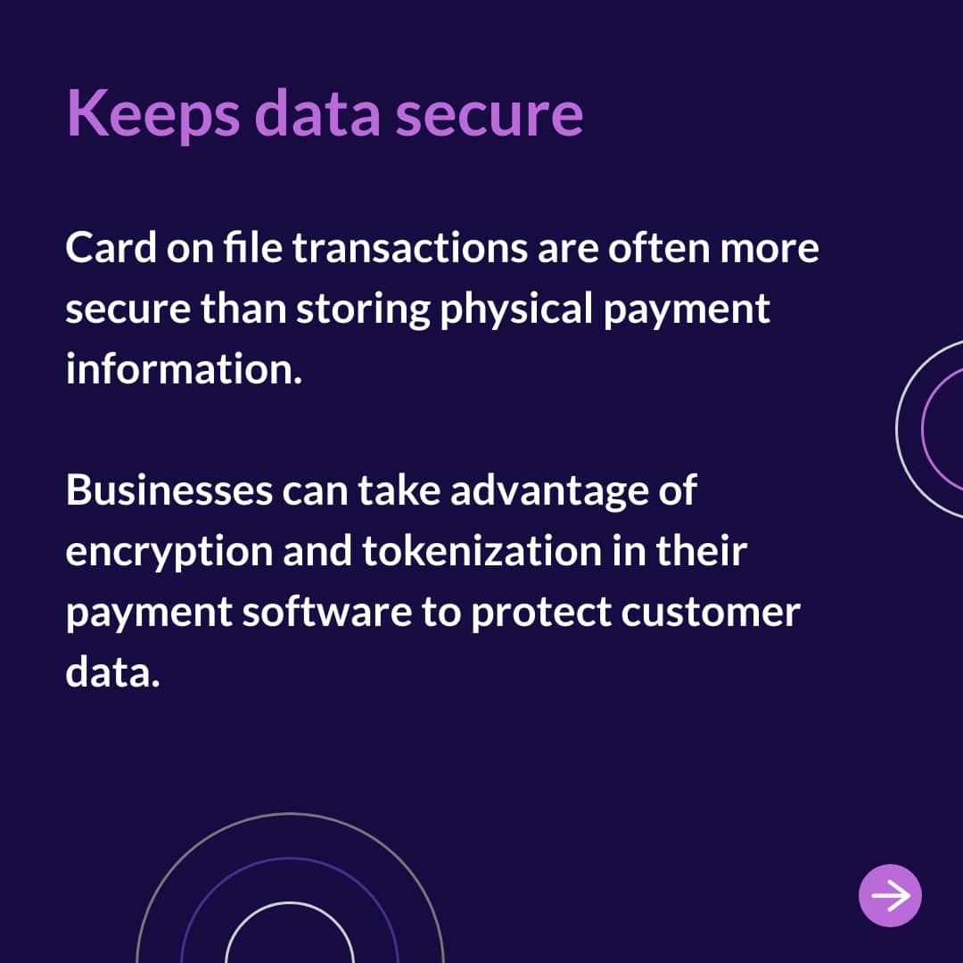 Keeps payment data secure