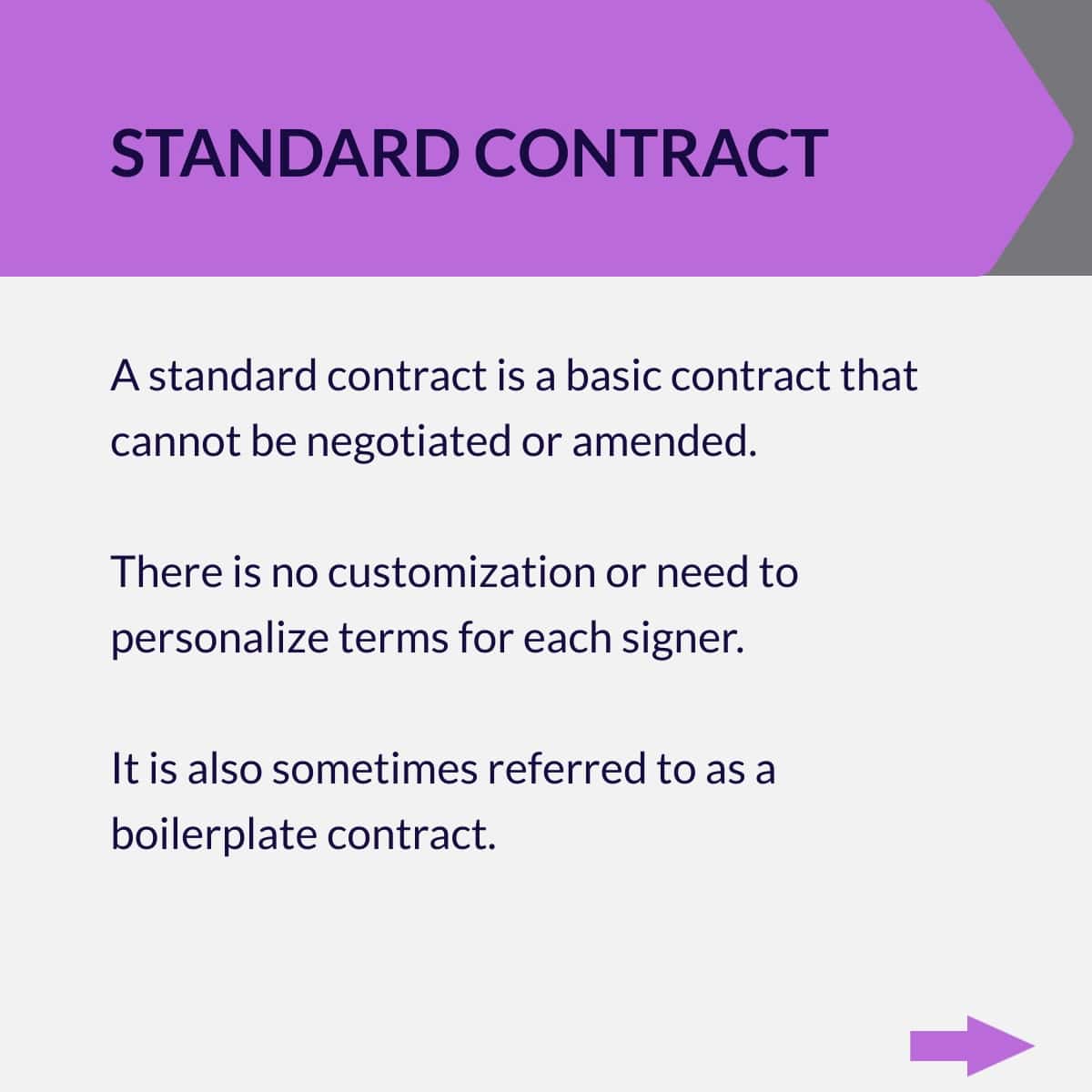 Standard Contract Definition